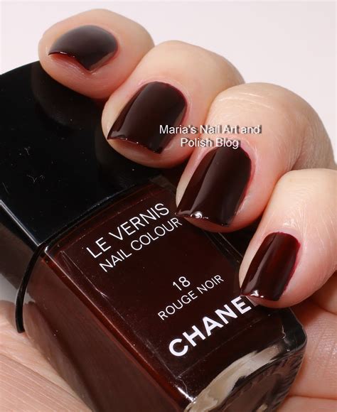 chanel nail rouge noir|chanel black nail polish.